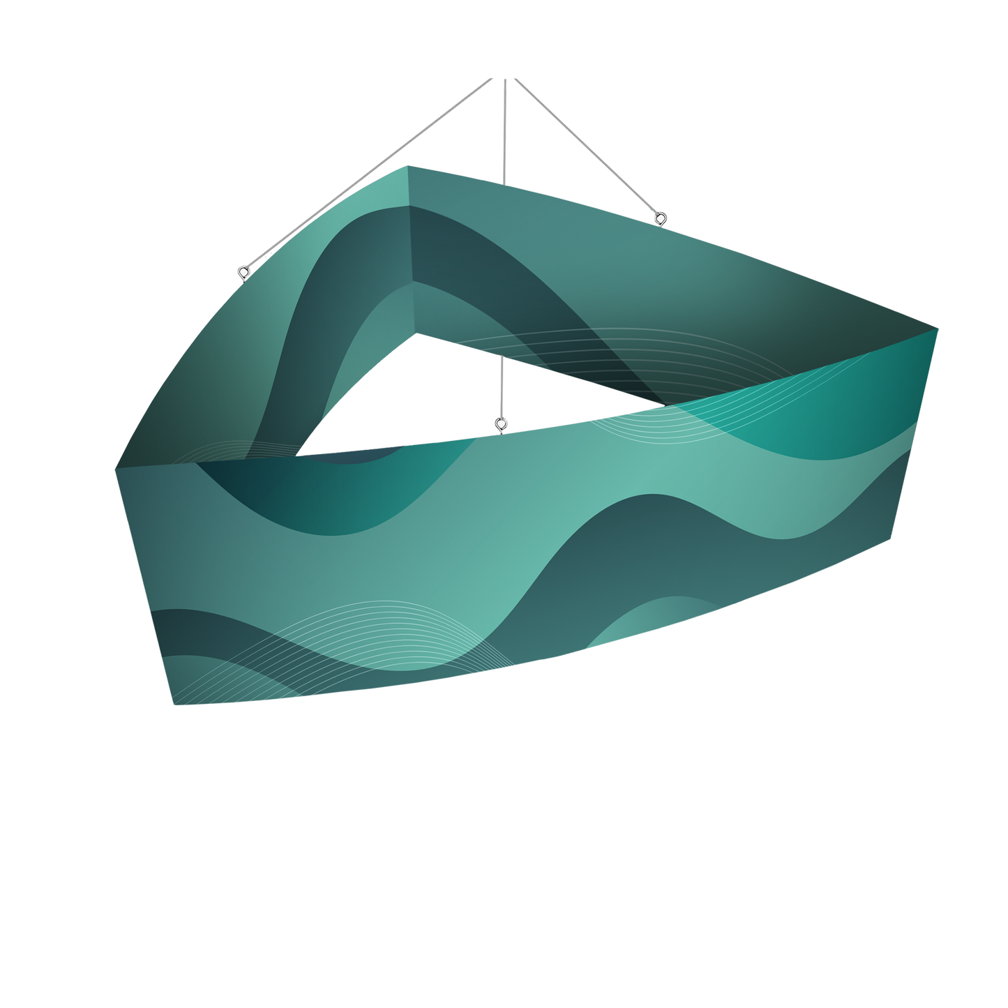 Curved Triangle Hanging Banner