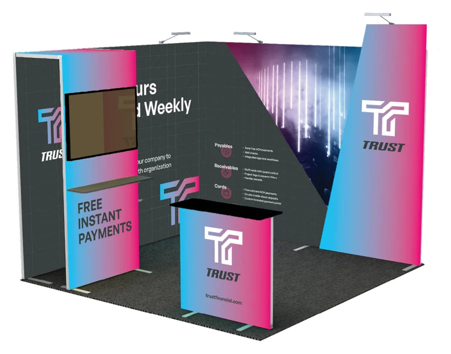 3D trade show booth mockup by Modular Exhibits
