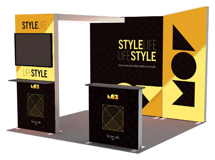 3D trade show booth mockup by Modular Exhibits