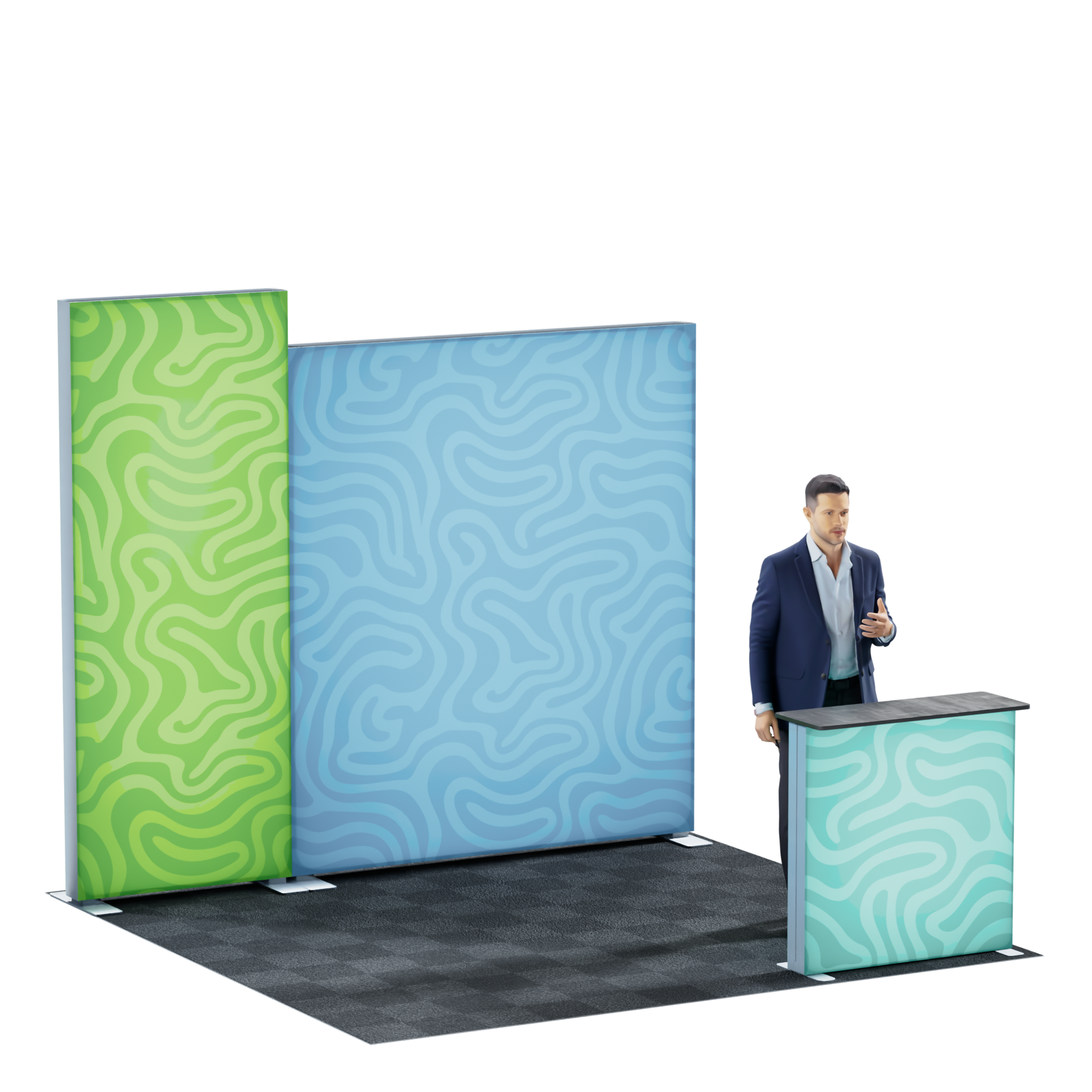 10' SEG Lightbox Kit - Style 1 - side angle view