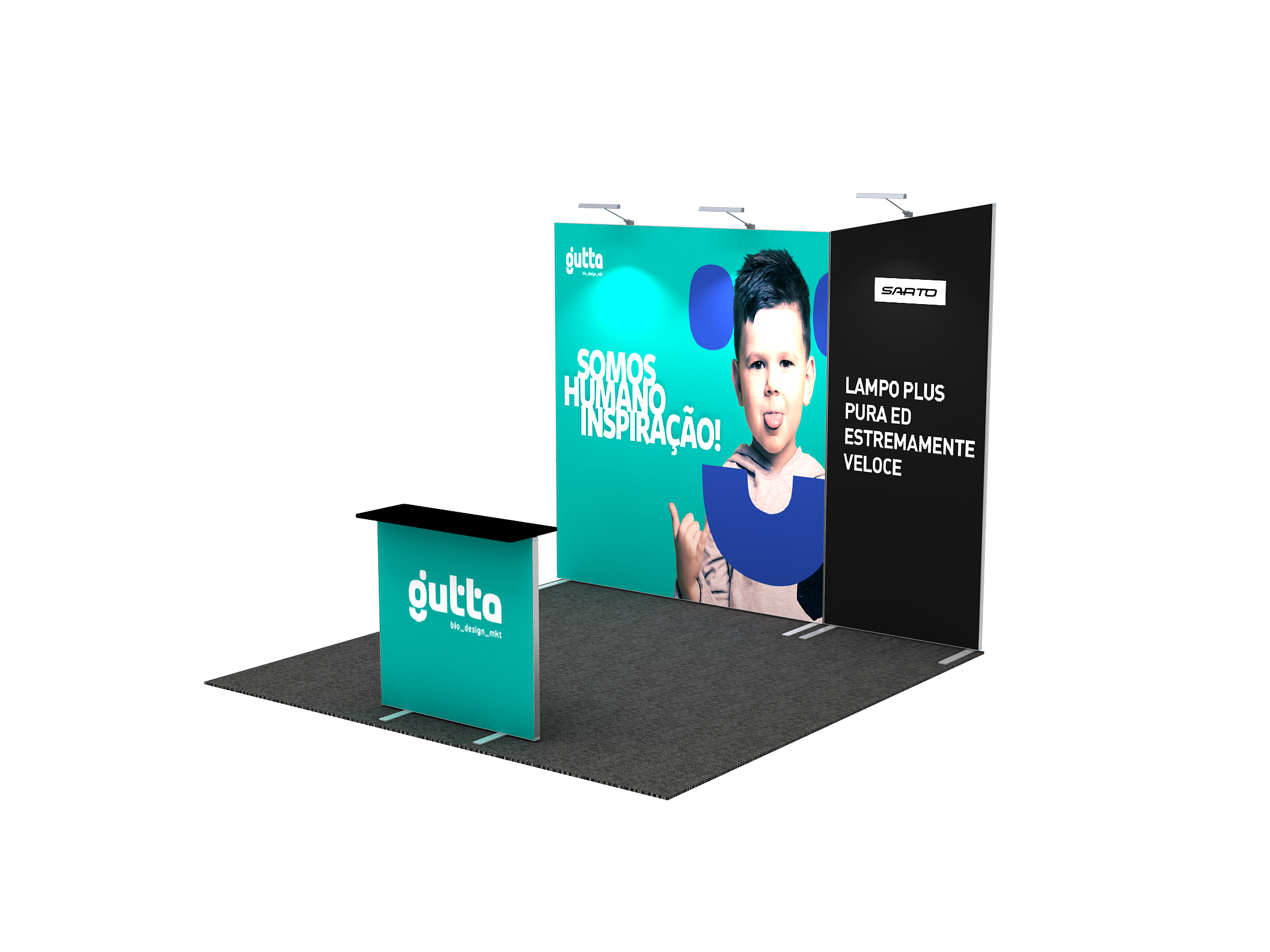 10' Portable Trade Show Booth SEG Exhibit Kit - Style 1 – Modular Exhibits