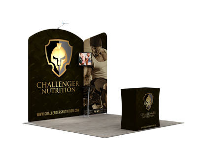 Lightweight portable and tool-free easy setup 10x10 trade show booth display