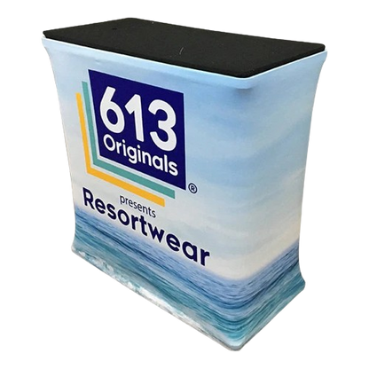 Convertible Hardcase Podium Replacement Graphic - Custom Printed Fabric for Trade Show Display