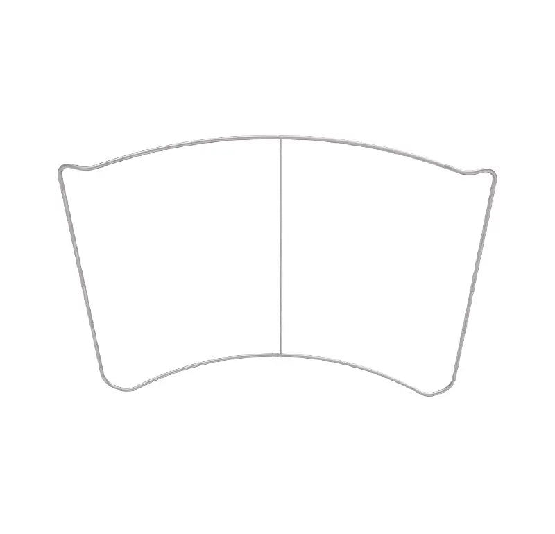 10' Curved Tension Fabric Backdrop Shape A1 - Portable Booth Display Front View