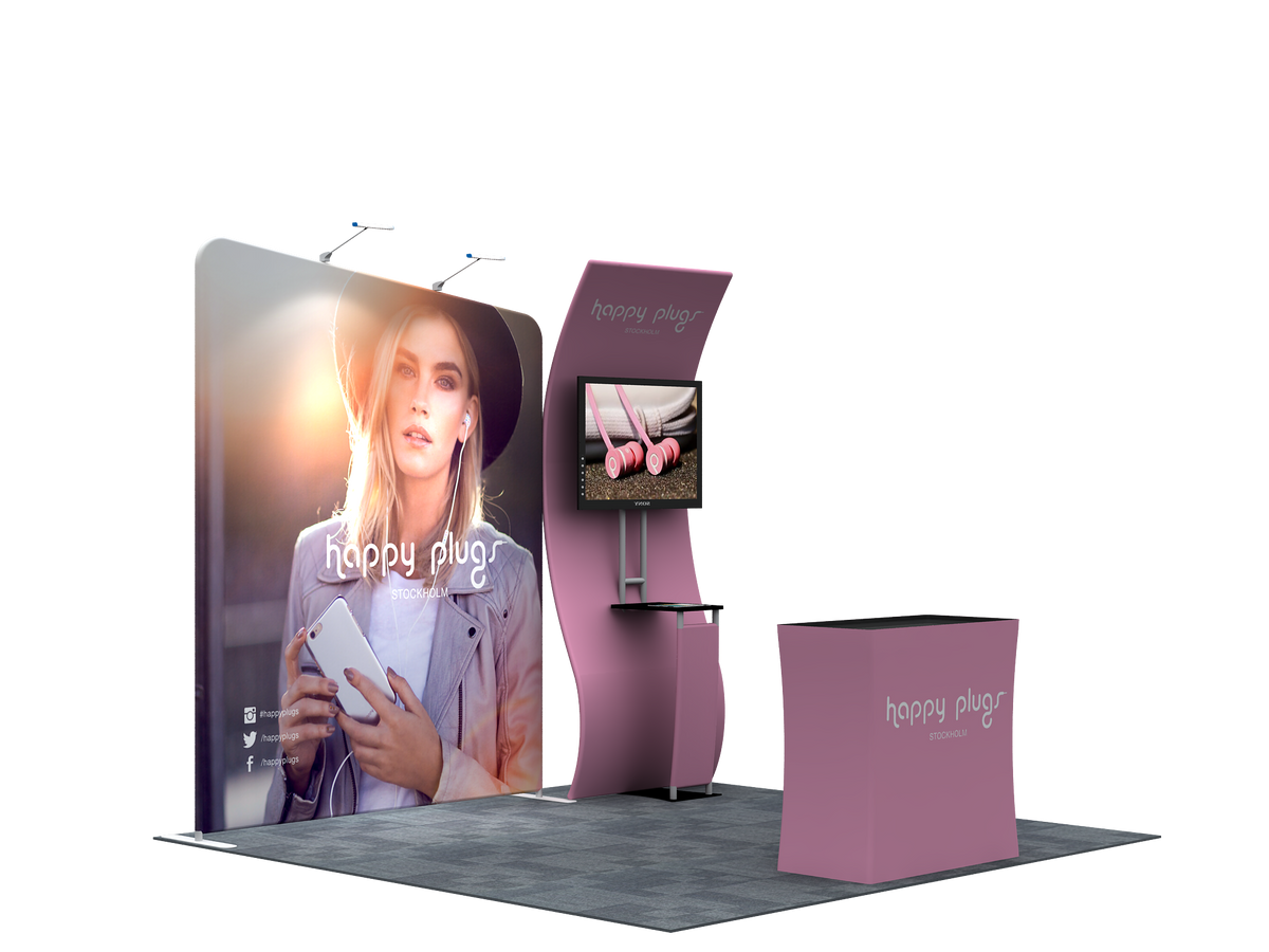 10' Portable Trade Show Booth Exhibit Kit - Style 12 – Modular Exhibits
