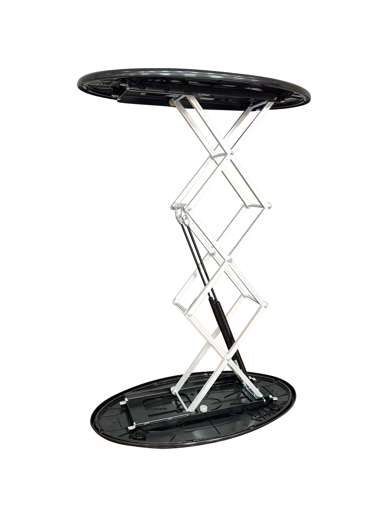 AutoPop Oval Podium - Portable Exhibit Counter Top View