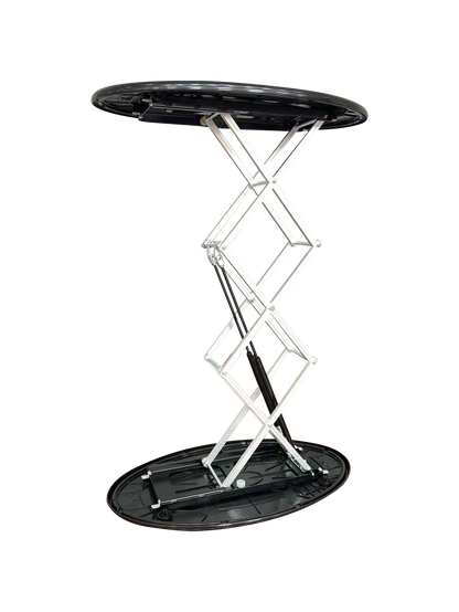 AutoPop Oval Podium - Portable Exhibit Counter Top View