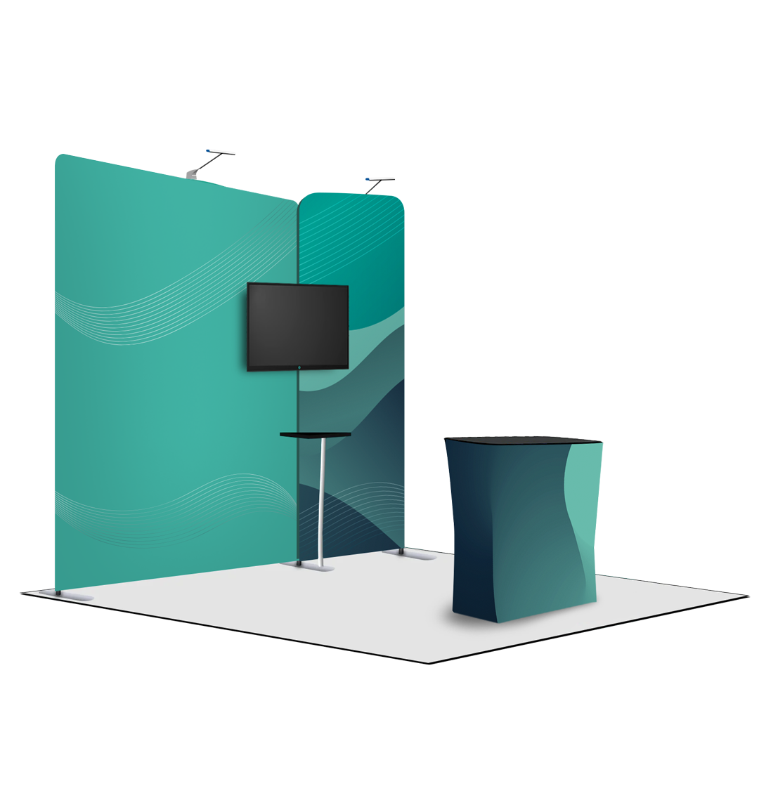 10' Exhibit Kit Replacement Graphic - Custom Printed Tension Fabric Panel