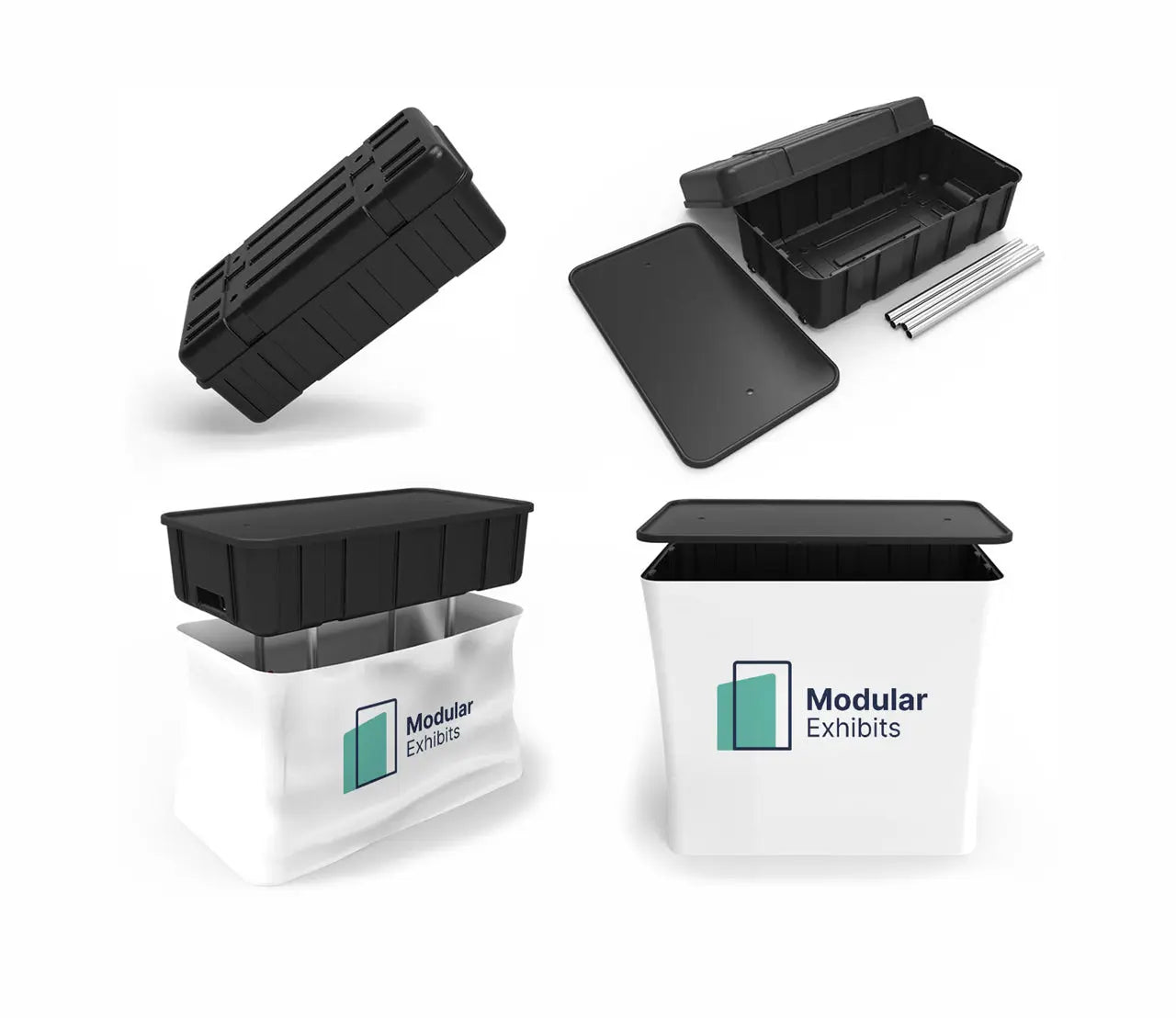 Convertible Hardcase Podium - Trade Show Podium with Custom Graphic Wrap